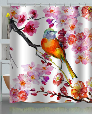 Bird & Flowers Shower Curtain