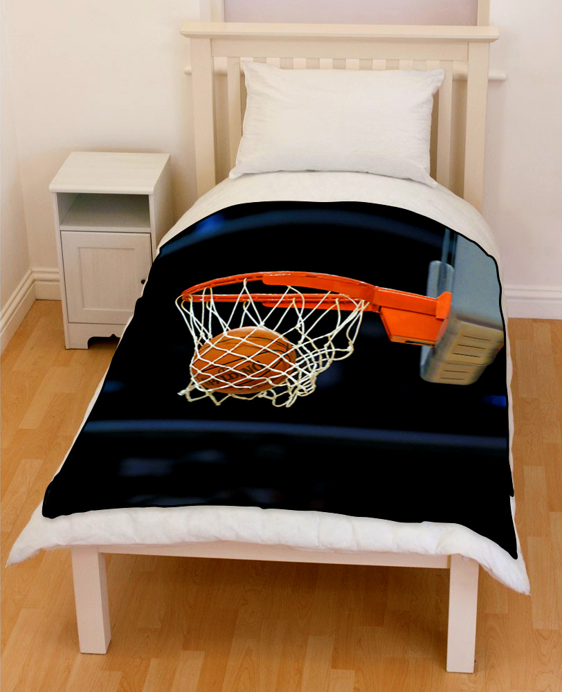Basketball Hoop And Ball bedding throw fleece blanket
