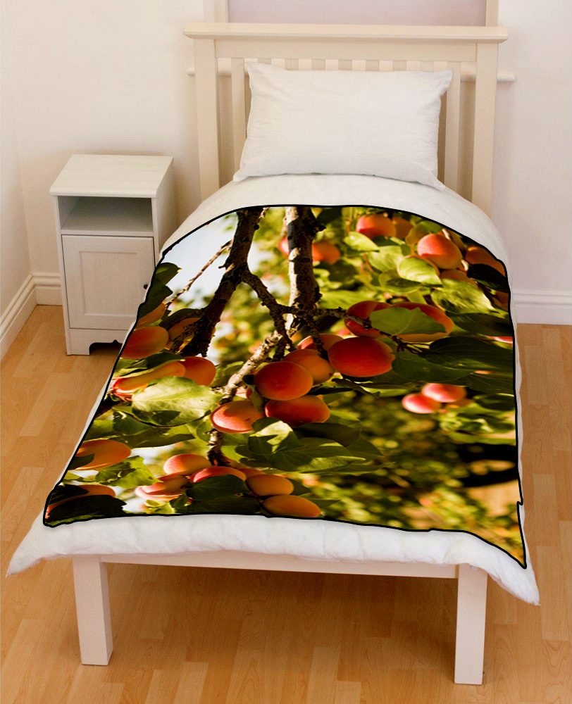 apricot orchard trees bedding throw fleece blanket