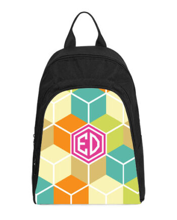 monogram geometric casual backpack