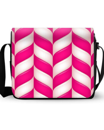 abstract candies pattern messenger bag