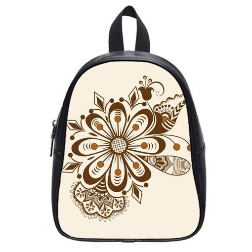 abstract floral indian mehndi school bag
