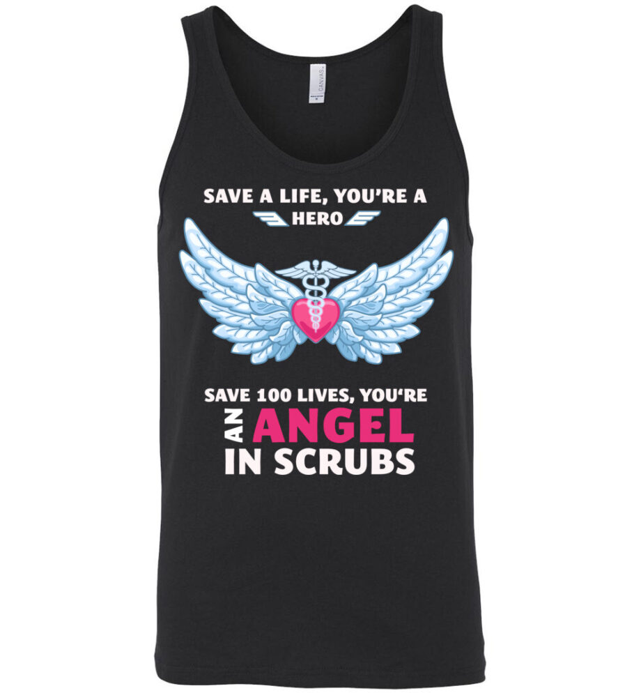 Nurse Angel In Scrubs Unisex Tank