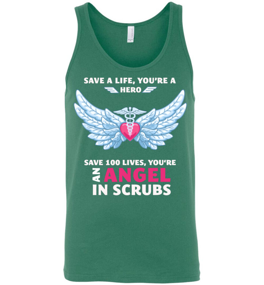 Nurse Angel In Scrubs Unisex Tank