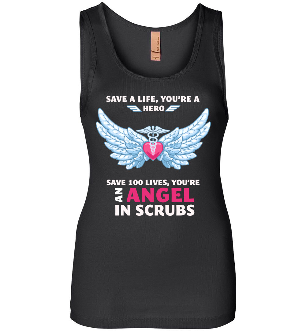 Nurse Angel In Scrubs Women's Tank 1 Nurse Angel In Scrubs Women's Tank