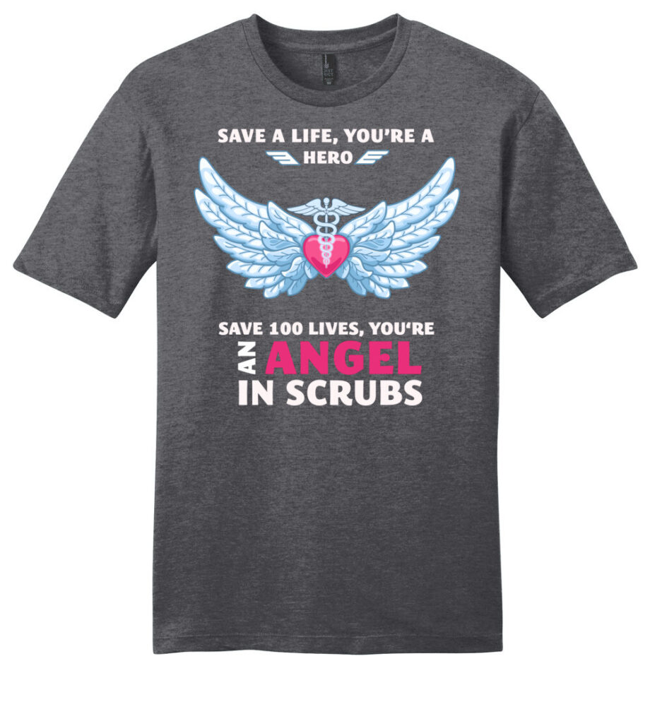 Nurse Angel In Scrubs Unisex T-Shirt