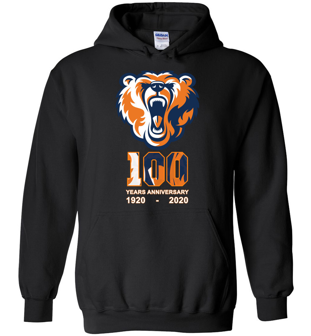 Chicago Bears 100 Years Anniversary 1920 - 2020 Hoodie 1 Chicago Bears 100 Years Anniversary 1920 - 2020 Hoodie
