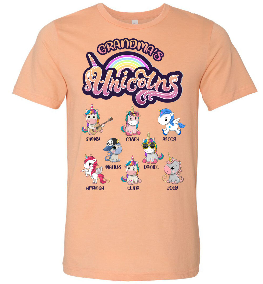 Grandma Unicorns Unisex Canvas T-Shirt 4 Grandma Unicorns Unisex Canvas T-Shirt